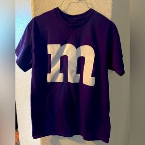 Purple T-shirt, M&M costume